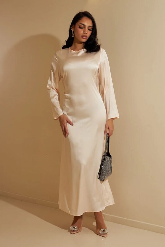 2024 2Piece Evening Dresses Satin Cardigan Sweater Arabia Style Formale Prom Dressses Party Dressesفساتين للمناسبات الرسمية