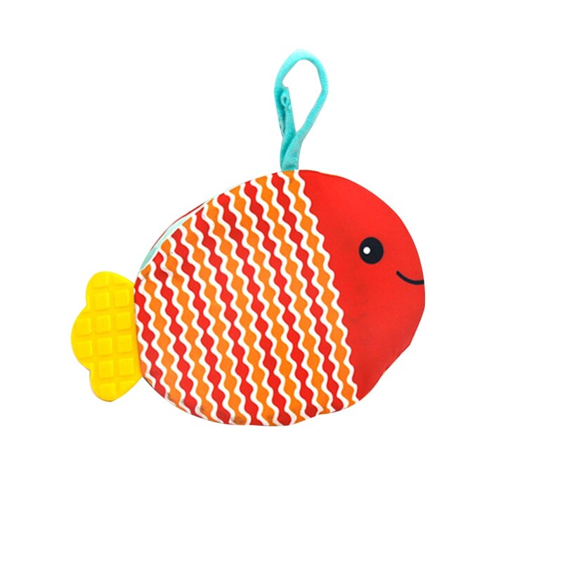 Книжка тканевая в виде рыбы, креативная мультяшная мягкая игрушка с морскими животными, для раннего развития ребенка, моющаяся, для просвещения