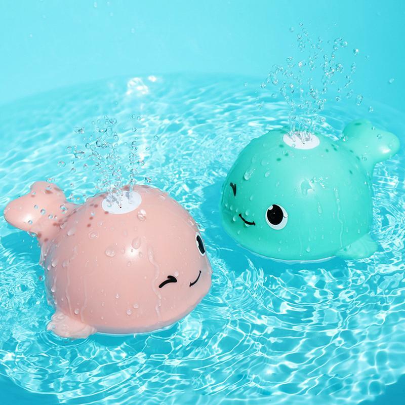 Infant Bath Toys Whale Bath Spray Toy Kids Bathing Toy Light Shower Bathroom Outdoor Water Battery Powered Automatic Induction