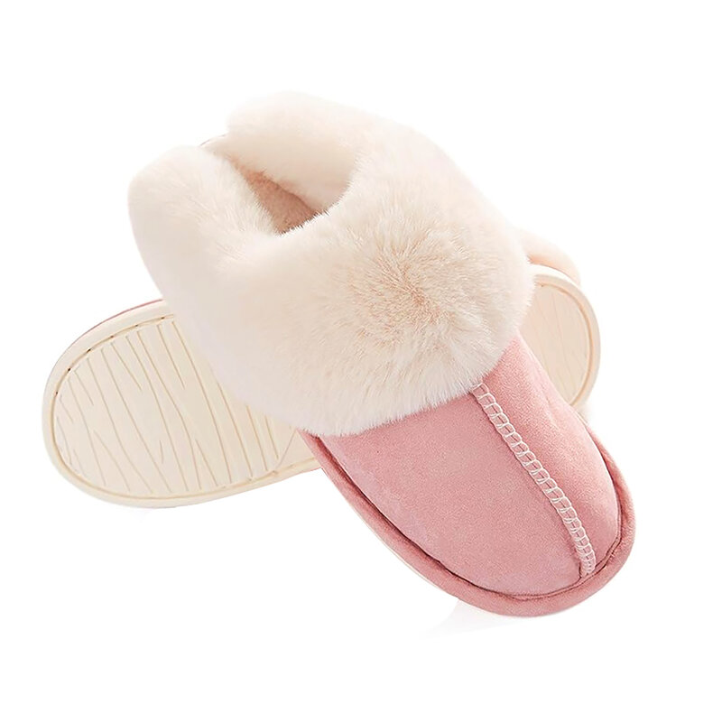 Hi-ERA Slippers Women Memory Foam Fluffy Soft Warm Slip On Womens House Shoes, Winter Women House Slippers Anti-Skid Cozy Plush