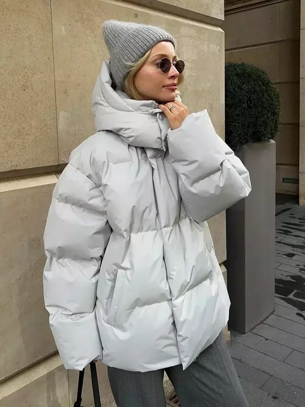 Bornladies 여성용 퀼트 재킷, 겨울 루즈 파카 코트, 빈티지 빵 재킷, 오피스 레이디 아웃웨어, 따뜻한 코튼 퍼퍼 재킷