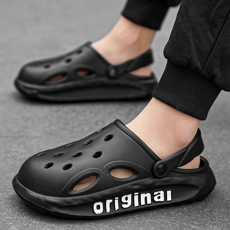 Sandals Indoor and Outdoor Flat Sandals Shoes for Men Soft and Comfortable Indoor and Outdoor Beach Non-Slip Ventilate New