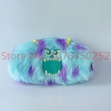 Disney Monster Power Company-Bolsa de bolígrafo de pelo azul con ojos múltiples, regalo de aprendizaje para estudiantes, decoración de escritorio, regalo de cumpleaños