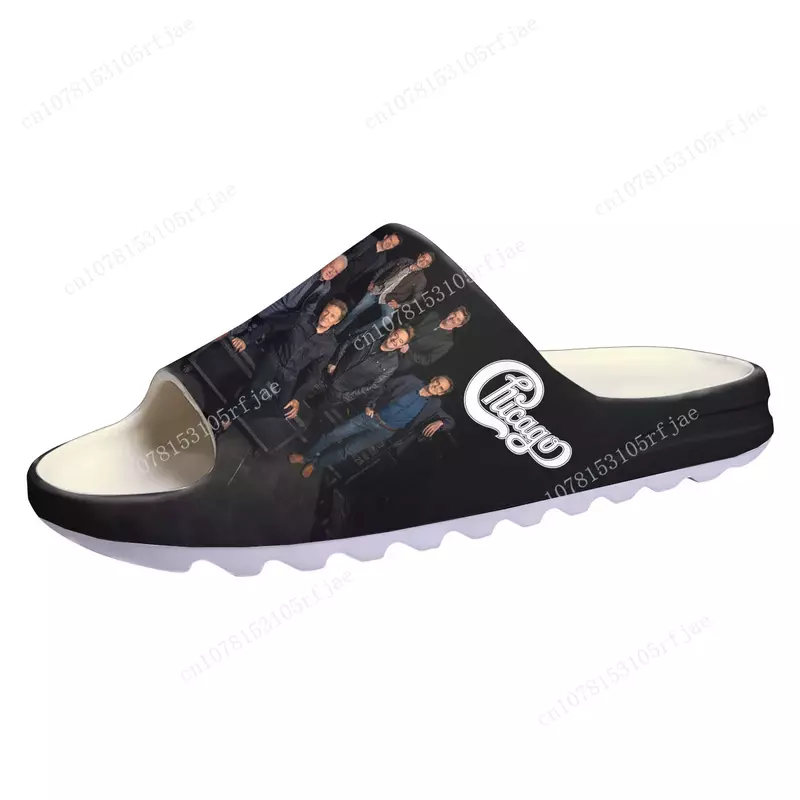 Chicago Rock Band Soft Sole Sllipers Home Clogs Step on Water Shoe Mens Womens Teenager Bathroom Beach Customize on Shit Sandals