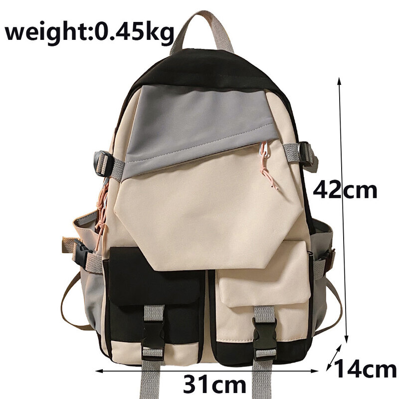 Cute Cat Backpack Everything Is Fine Bookbag Fashion School Bag for Boys Girls Mochila Students Rucksuck