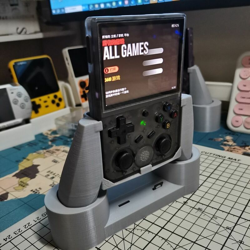 Dla Anbernic RG353V RG353VS druk 3D konsola do gier ręczne gamepady uchwyt podstawa Palm stojak płyta montażowa