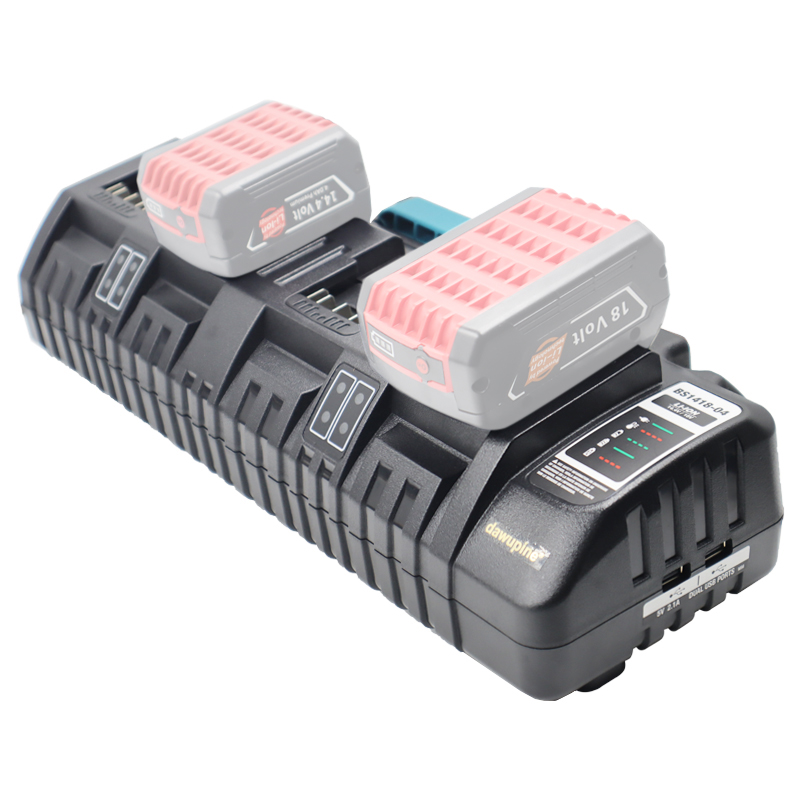 For BOSCH 14.4V 18V Li-ion Charger Rapid Optimum 4-Port 3A Charging Current Replacement Battery Charger BS1418-04
