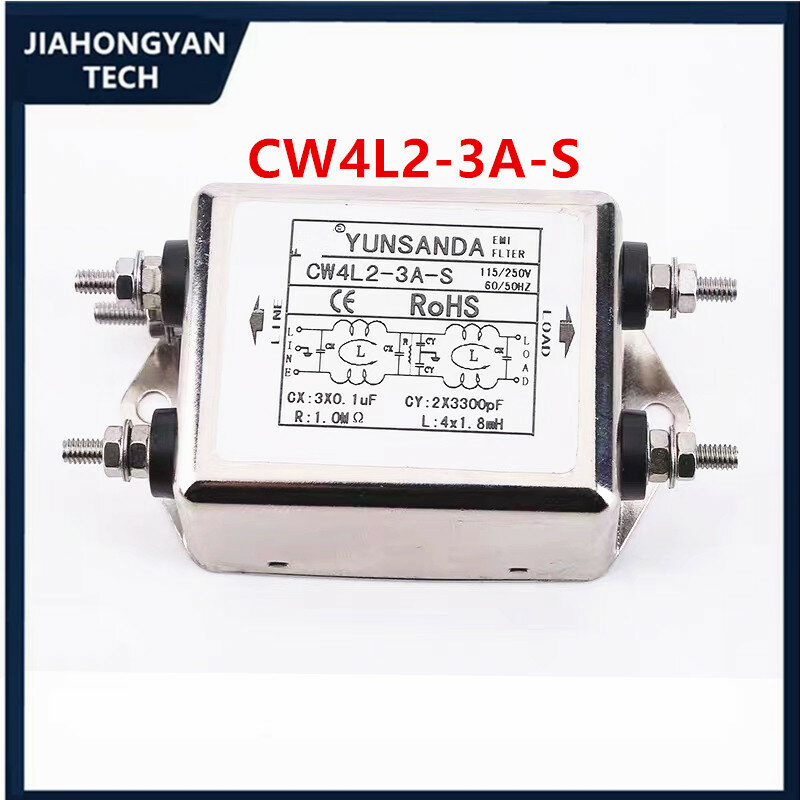 Filtro EMI di potenza CW4L2-10A-T/S CW4L2-6A-T/S CW4L2-20A-T/S monofase AC 115V / 250V 20A 50/60HZ