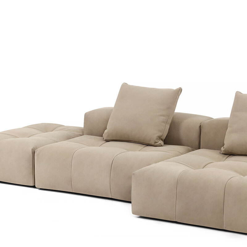 Оригинальный импортный итальянский простой/пиксельный кожаный комбинированный диван Saba из толстой кожи