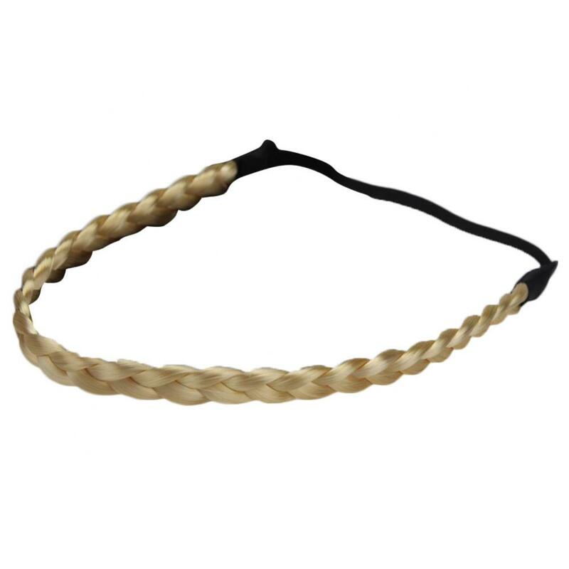 Headband sintético Fishtail tranças cabelo com cinto ajustável, tranças trançado Hairband, estilo boêmio Hairpieces