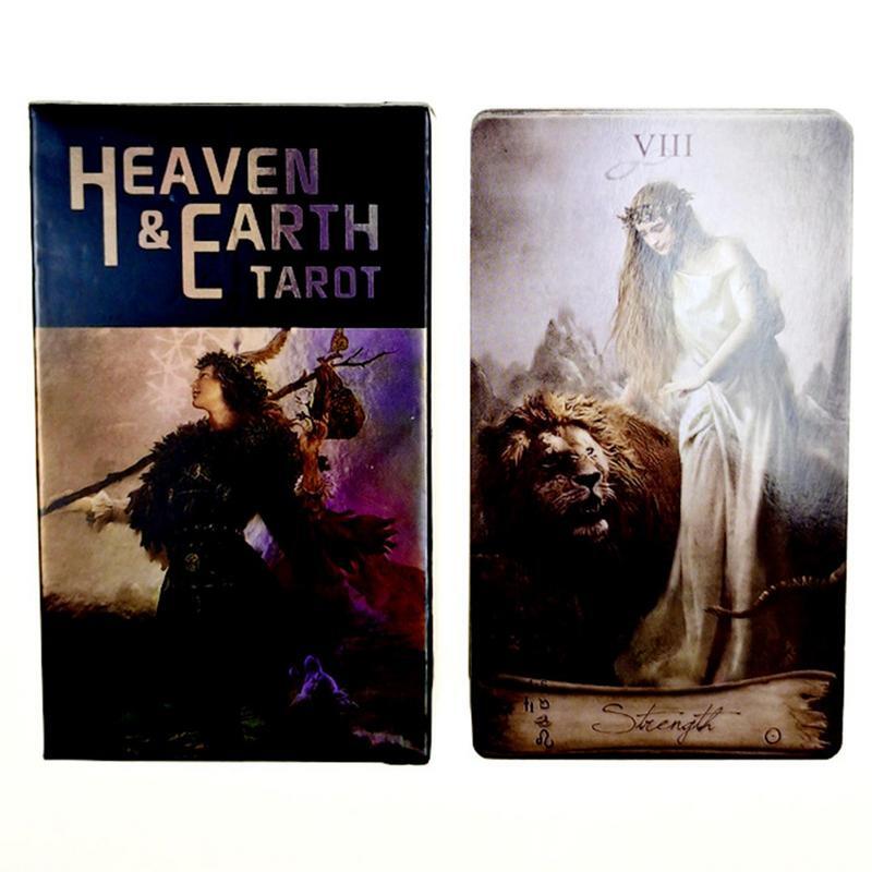 Engelse Versie 78 Kaarten Heaven & Earth Tarot Cards Deck Divination Tafel Bordspel Orakel Kaarten Voor Fortuin Lot Telling