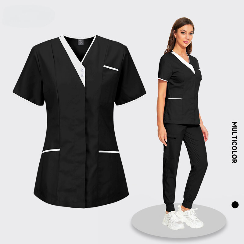 New Medical Surgical Clothes Doctor Uniforms Beauty Salon Pharmacy Workwear Hospital Scrubs Top Dentistry Overalls Nurse Uniform
