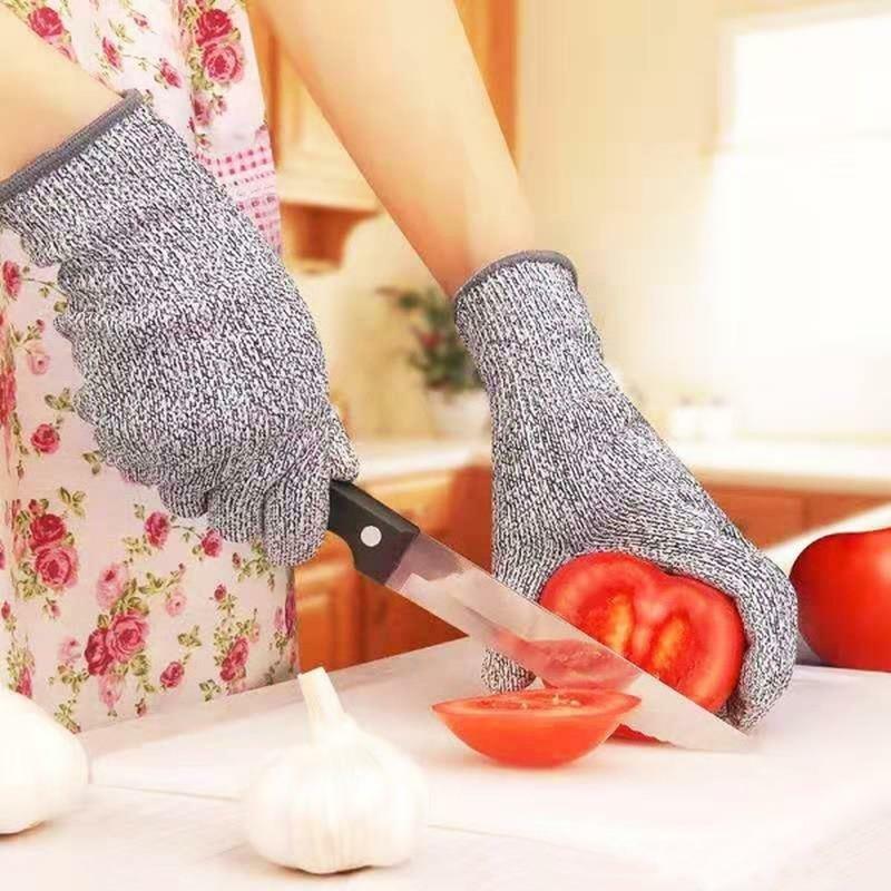Grade 5 Cut Resistant Gloves Kitchen HPPE Scratch Resistant Glass Cutting Safety Protection for Gardeners Building Cutting Glove