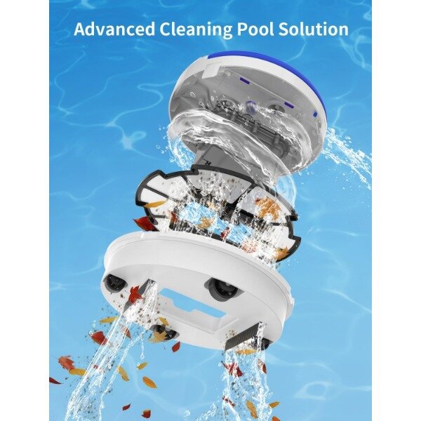X1 2024 New Cordless Pool Cleaner, Robotic Pool Vacuum Cleaner, 120 Mins Maximum Runtime, Dual-Motor, Self-Parking