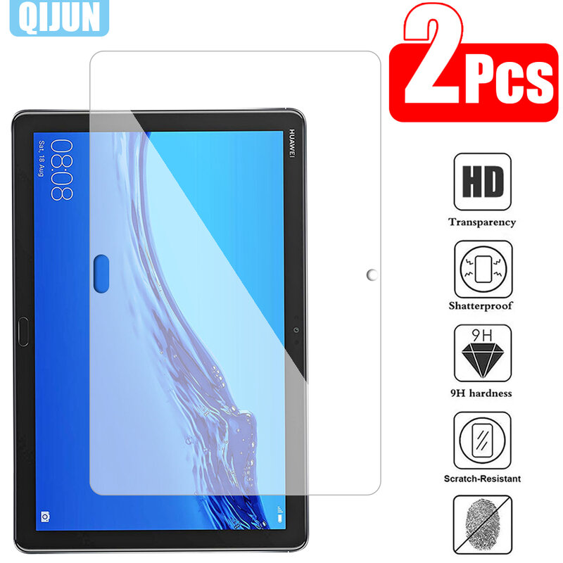 Kaca Tempered Tablet film untuk Huawei MediaPad M5 Lite 10.1 "2018 bukti ledakan pencegahan pelindung layar 2 buah BAH2-W19 L09