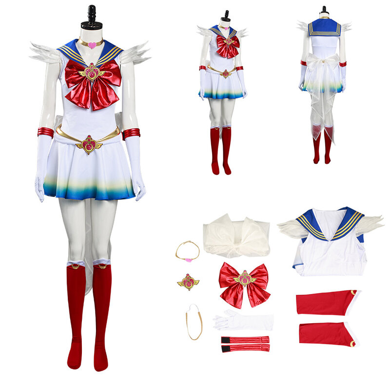 Ewige Tsukino cos Usagi Cosplay Kostüm Kleid Outfits Halloween Karneval Kostüme Für Frauen Mädchen