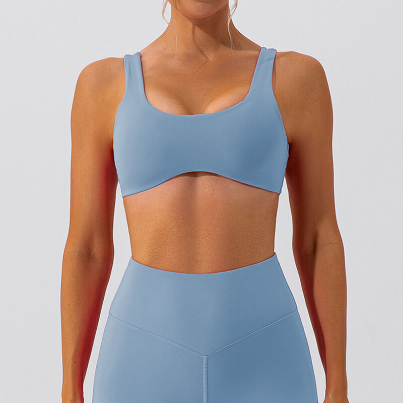 Reggiseno sportivo traspirante Crop antiurto Anti-sudore Fitness Top donna Seamless Yoga Push up Sport Gym Workout Top Soft Underwear