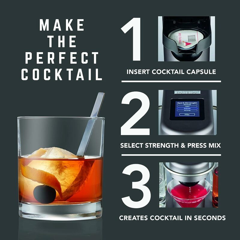Barthesian-máquina de cóctel y bebidas Premium, diseño fácil de limpiar, con botón simple, Home Bar, 55300