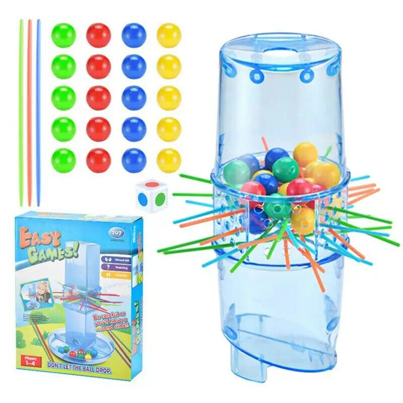 Clássico Jogo Kerplunk com Beads Sticks e Unidade de Jogo para Crianças, Jogos Engraçados para Crianças