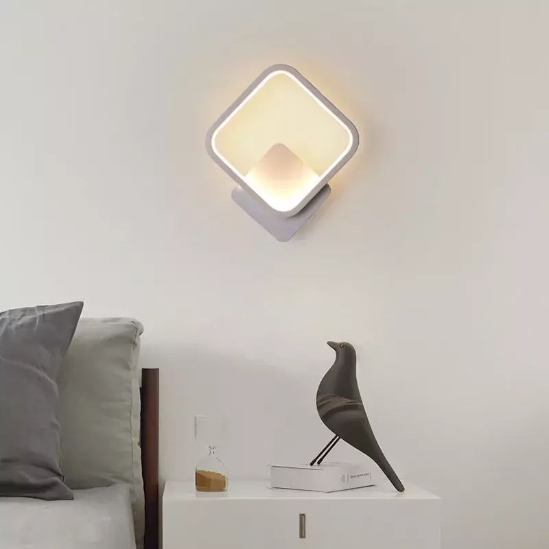 모던 LED 벽 램프 미니멀리스트 알루미늄 원형 조명, 침실 침대 옆 거실 발코니 복도 바 조명 고정장치