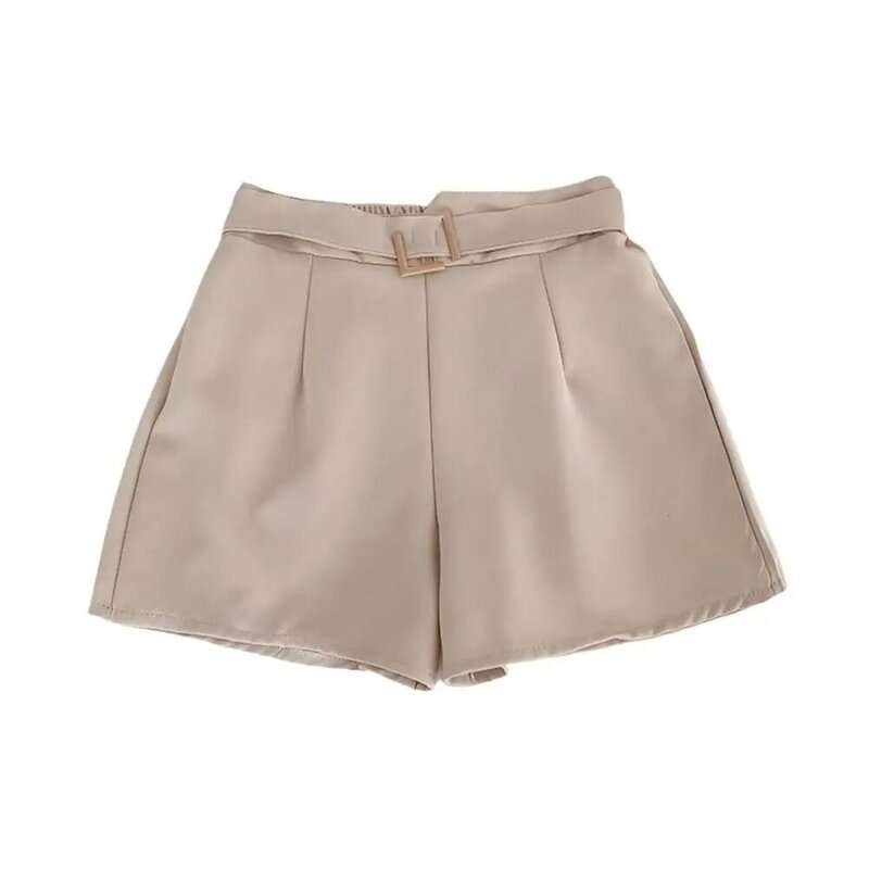Pantalones cortos de tela suave para mujer, Shorts transpirables informales de ocio, cómodos, estilo joven, pierna ancha, cintura elástica