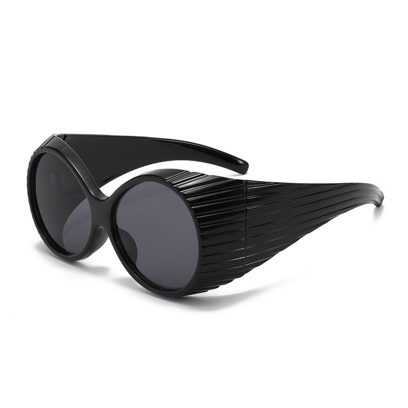 Солнцезащитные очки в стиле панк для мужчин и женщин, зеркальные модные, в винтажном стиле, кошачий глаз, в стиле стимпанк, с футляром