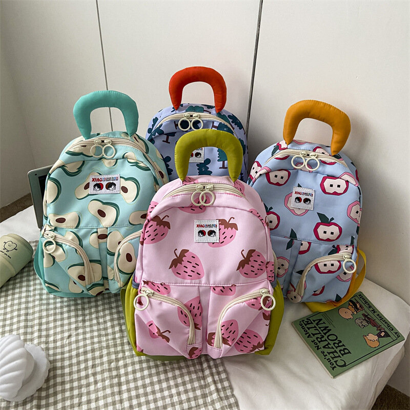 Cute Tiny Small Lightweight Water Repellent Pack Bag Backpack for Children and Adult,Printed Fruit Travel Bag,Children Schoolbag