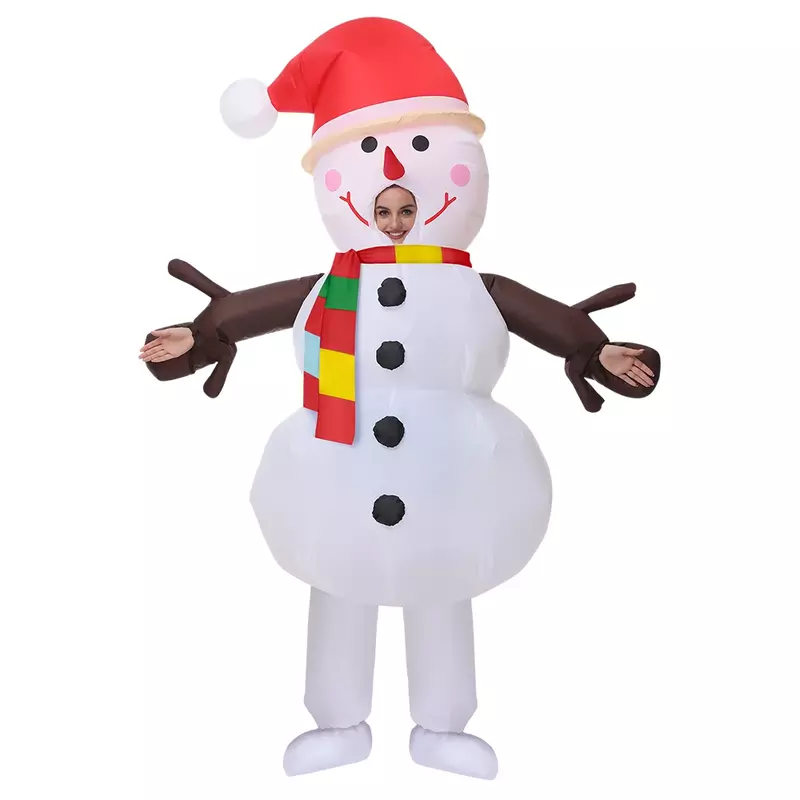 سانتا كلوز ازياء قابلة للنفخ للبالغين والأطفال ، تميمة لحفلة الهالوين ، لعب الأدوار الفاخرة للأطفال ، شجرة عيد الميلاد ، رجل ، نساء