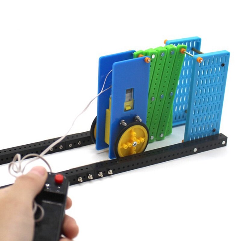 DIY Homemade Toy Remote Control Rolling Shutter Door Electric Retractable Door Kid Inventions Science DIY Experiment Kit-Drop Sh