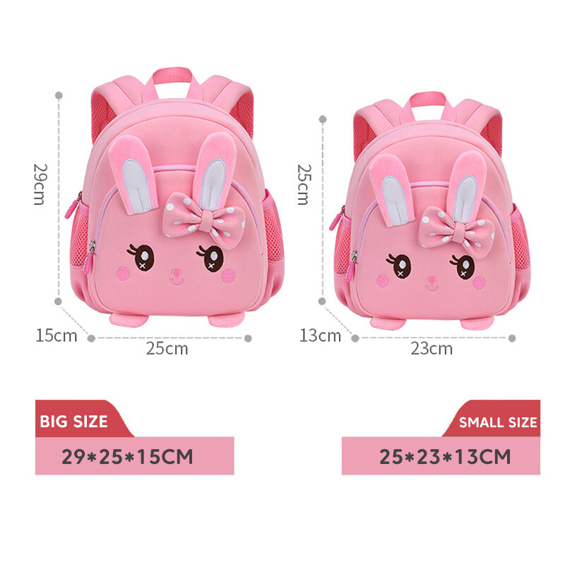 Kreskówka 3D królik torby szkolne dla dziewczynek torby szkolne przedszkola wysokiej jakości dzieci plecak dla malucha chłopców dziewczynka torba Mochil