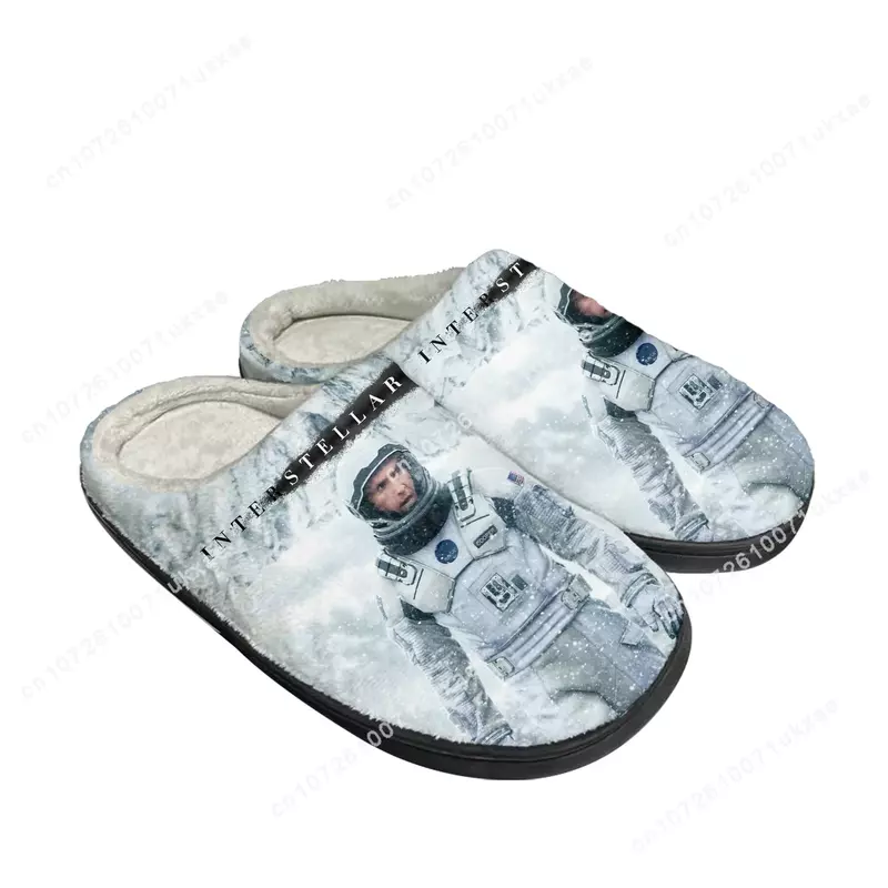 Międzygwiezdny Science Fiction Film czasoprzestrzenny dom kapcie z bawełny męskich damskich pluszowych sypialni na co dzień buty trzymające ciepło spersonalizowane buty