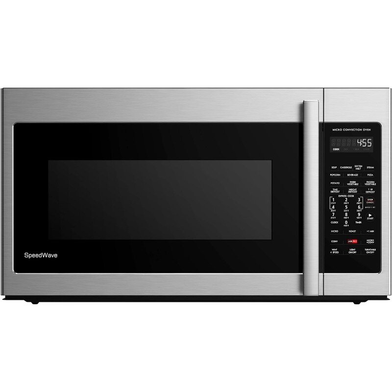 Galanz GLOMJB17S2ASWZ-10 30" SpeedWave Over The Range Microwave Oven, True Convection & Sensor Technology  Air Fry Steam Cooking