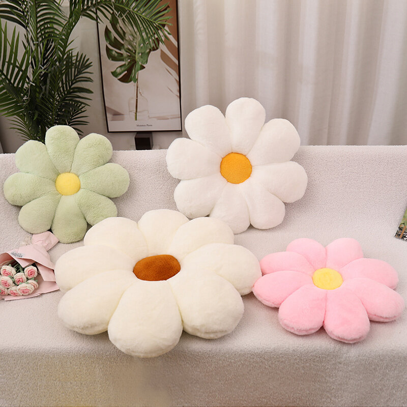New Flower Plush Throw Pillow Soft Stuffed Cotton Cushion Living Bedroom Home Chair Sofa Decorative Pillows Birthday Gifts