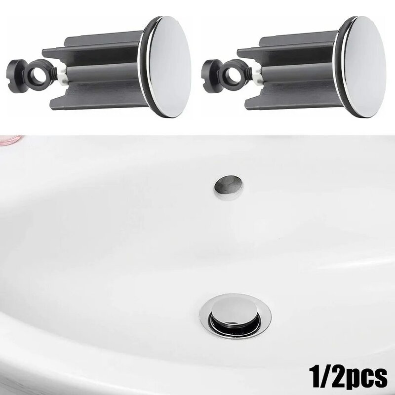 Universal Sink Plug Bathroom 40mm Pop-Up Plug Replacement Drain Plug Detachable Adjustable Manual Lift Drain Plug Kitchen Access