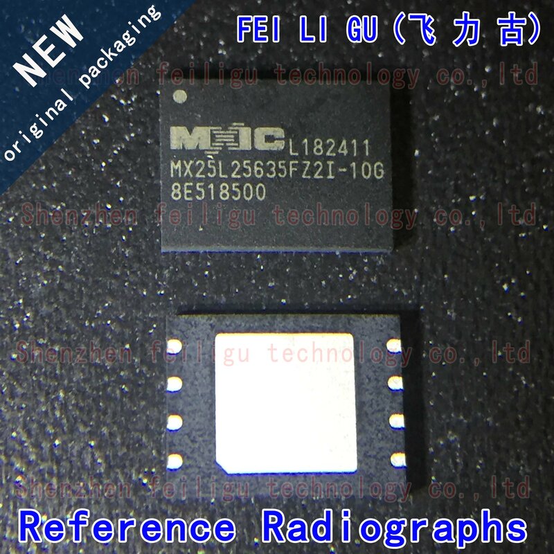 Chip de memória original, 25L25635FZ2I-10G, MX25L25635FZ2I, pacote WSON8, Flash-Nor, 256MB, 100% novo, 1-30PCs
