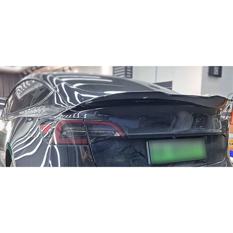 Heckspoiler kompatibel mit 2014-2018 Tesla Modell 3 Kofferraum Spoiler Flügel Glanz Autozubehör schwarz 2016 2019