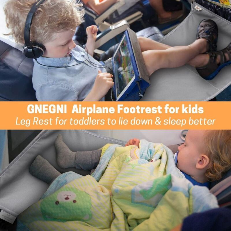 Cama de avión de tela Ox para niños, asiento de coche, hamaca rectangular de Color sólido, pedales