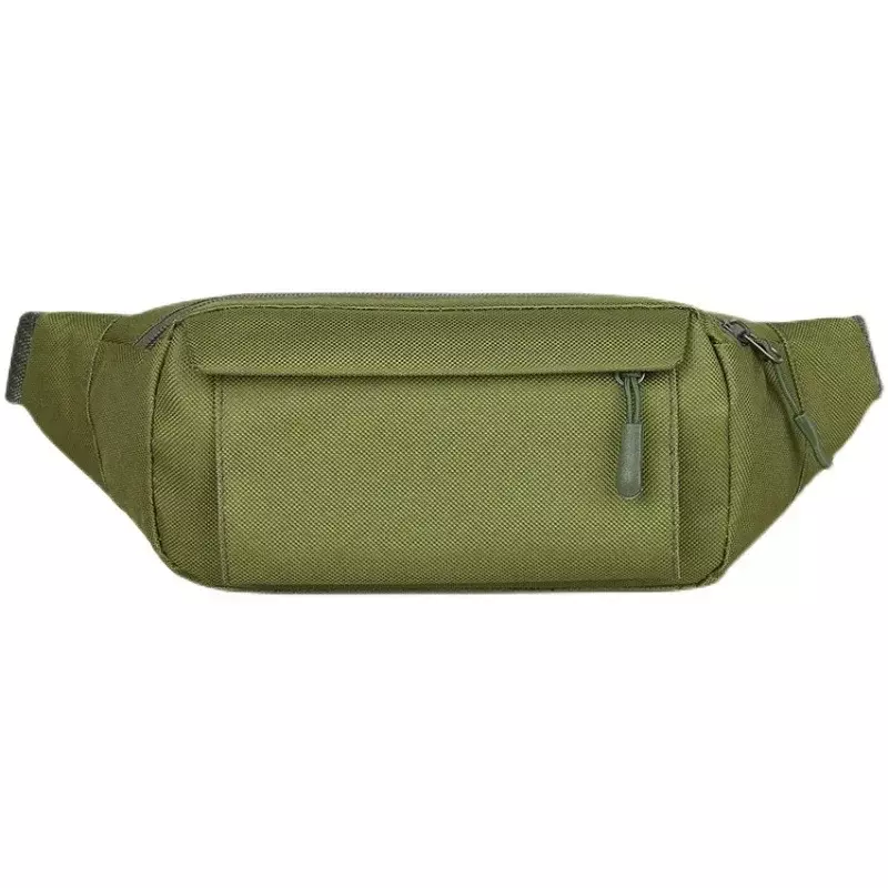 Bolsa casual de cintura de grande capacidade masculina, bolsa transversal portátil ao ar livre, bolsa de peito simples e versátil, cor sólida