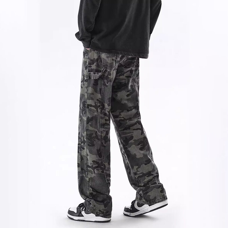 TFETTERS marka kamuflaż Cargo spodnie dla mężczyzn amerykańskie 2024 letnie nowe Vintage męskie spodnie klasyka Streetwear ubrania męskie