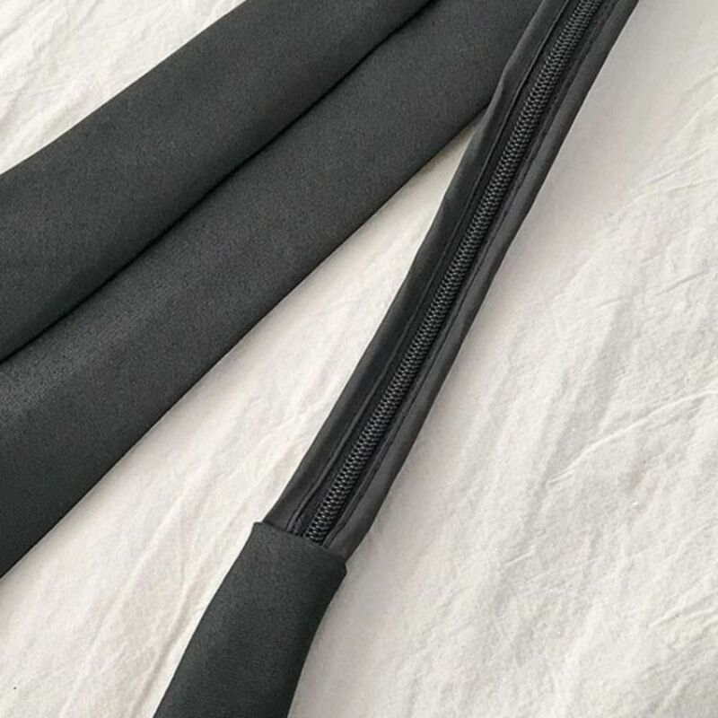 Simple Uniform Black Tie New Matte Unisex Lazy Neck Ties No-tie Clip on Suit Zipper Neckties Students