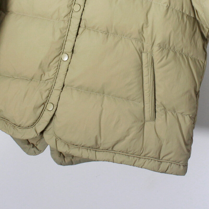 따뜻하고 가벼운 화이트 오리털 코트 및 재킷 여성용, 얇은 긴팔 싱글 브레스트 파카, 가을 겨울