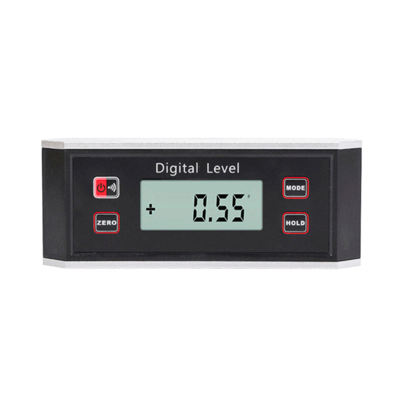 Inclinômetro portátil de 0-360 graus, IP54, impermeável, display digital LCD, transferidor, nível de espírito magnético