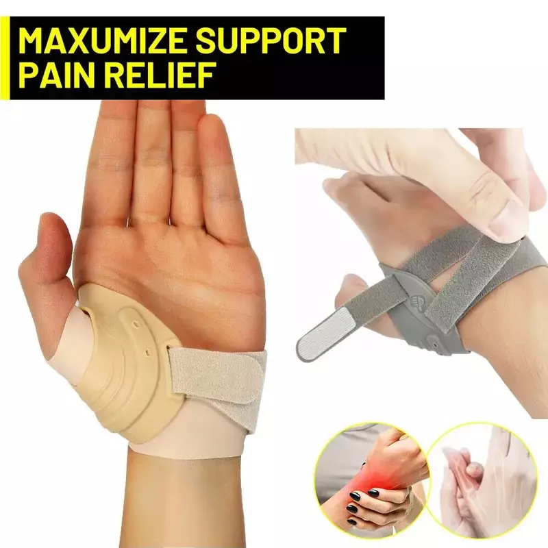 Thumb Brace Joint Orthosis Pure Color Splint Support Lightweight Breathable Right Left Hand Osteoarthritis Pain Relif Tendonitis