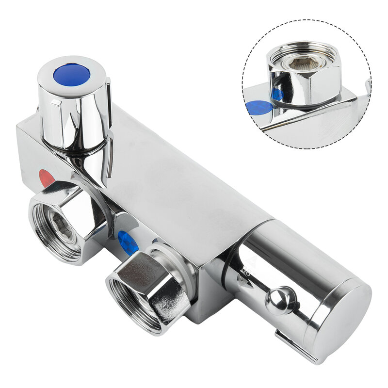 Vertical Thermostatic Shower Mixer Valve For Static Caravan Bathroom Replacement Shower Faucet Thermostatic Mixer Valve