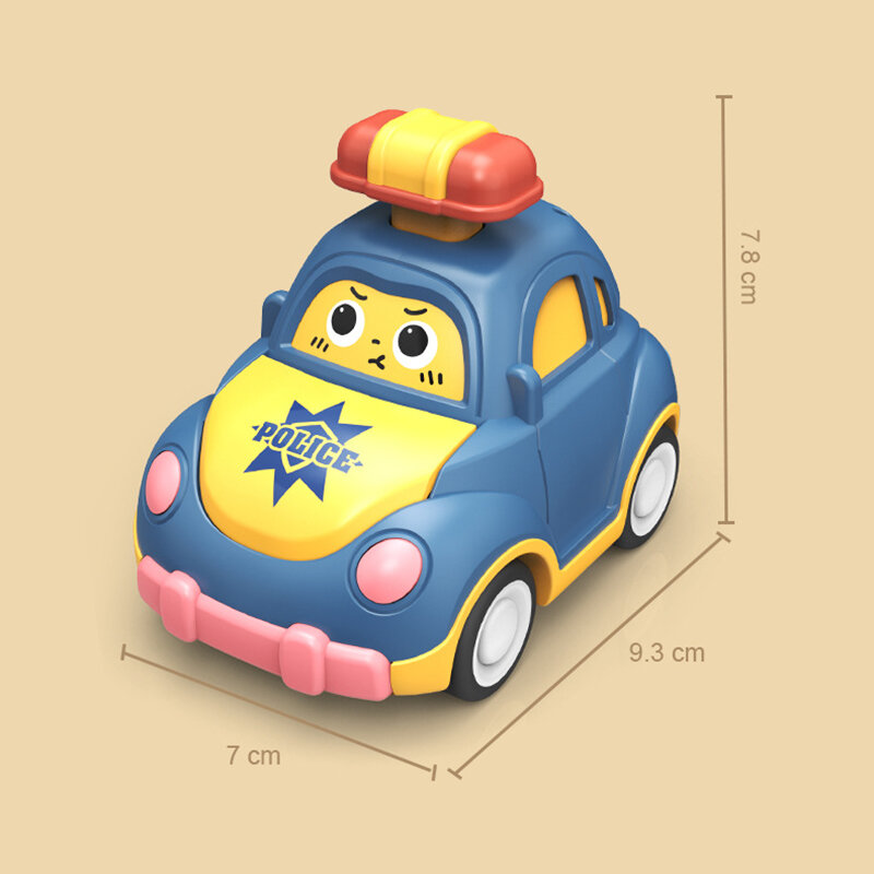 Baby Cartoon Spielzeug Auto Mini Presse Go Fahrzeuge Trägheit zurückziehen Autos Montessori frühe Bildung Krabbel spielzeug für Kleinkinder Jungen