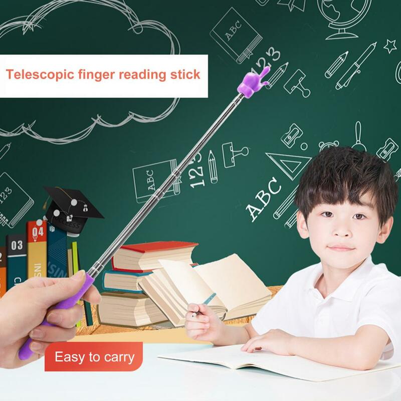 Bastoncini retrattili giocattoli educativi per l'apprendimento guida per la lettura delle dita strumenti didattici in età prescolare per puntatore per lavagna di classe per bambini