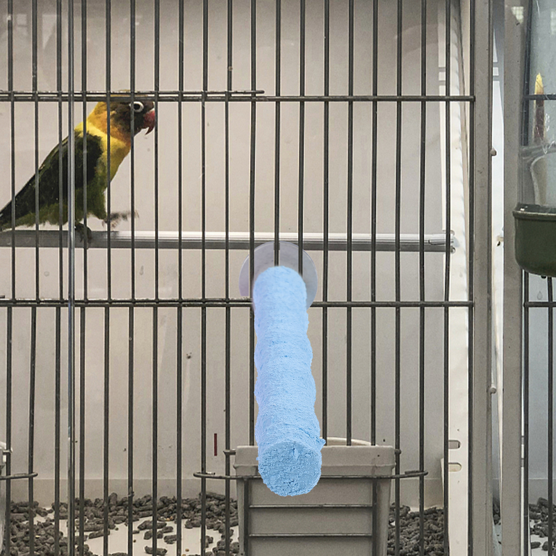 Paw Grinding Stick Rough Surfaced Parakeet Cage Stand Parakeet Cockatiel Conure African Grey Macaw Finch Bird Cage Random Color