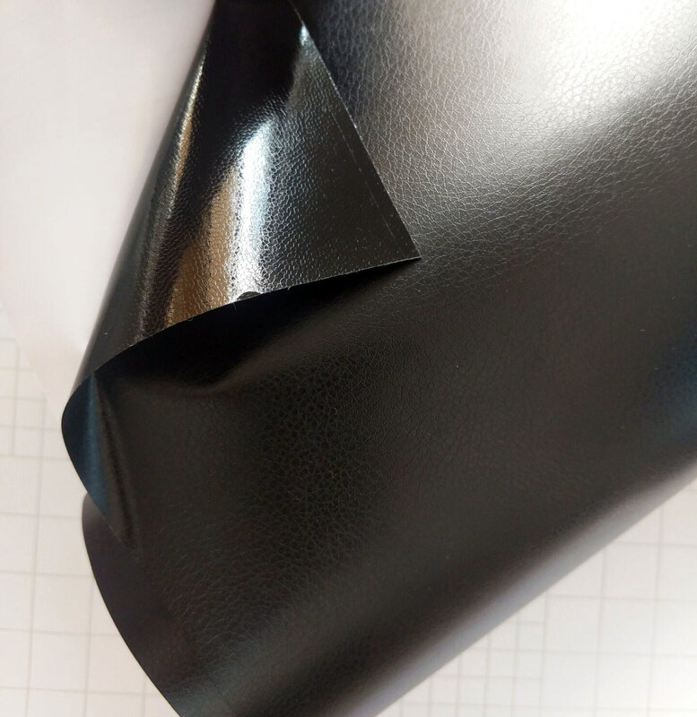 Película adhesiva de PVC con patrón de cuero negro, envoltura de vinilo, pegatina para carrocería de coche, decoración interna, envoltura de vinilo
