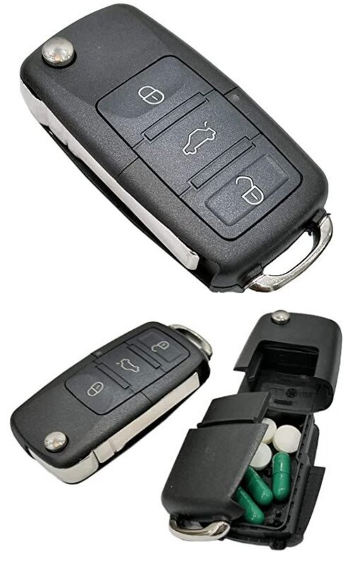 열쇠 전환 안전 숨겨진 비밀 칸막이 은닉 박스, 은밀한 미끼 자동차 열쇠 고리, 숨기기 및 돈 저장