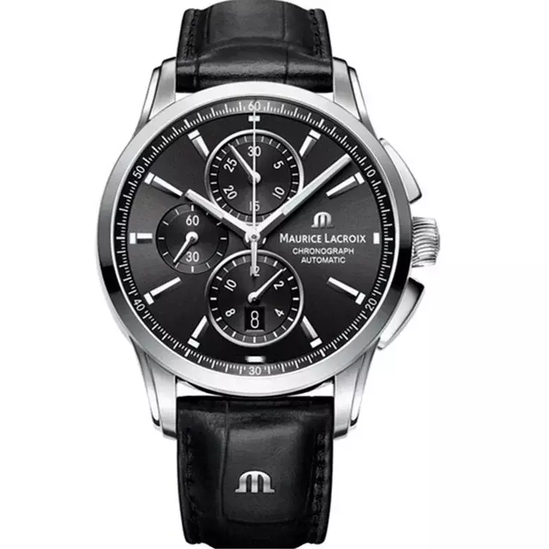 MAURICE LACROIX zegarek z serii Ben Tao z trzema oczami i chronografem moda na co dzień luksusowy skórzany zegarek męski Relogios Masculinos